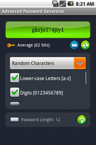 Advanced Password Generator Android Tools