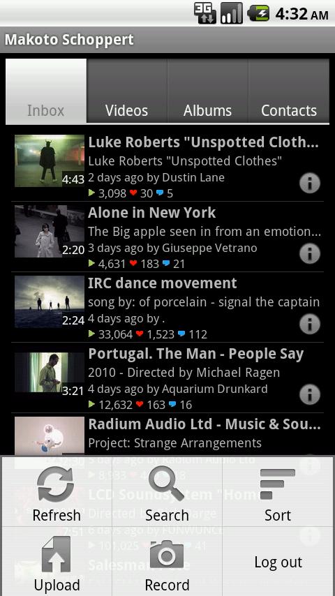 Vimeo Droid (Alpha Preview) Android Media & Video