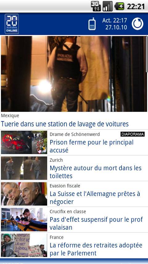 20 minutes mobile (français) Android News & Magazines