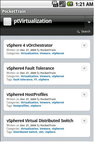 PocketTrain – Vitualization Android Books & Reference