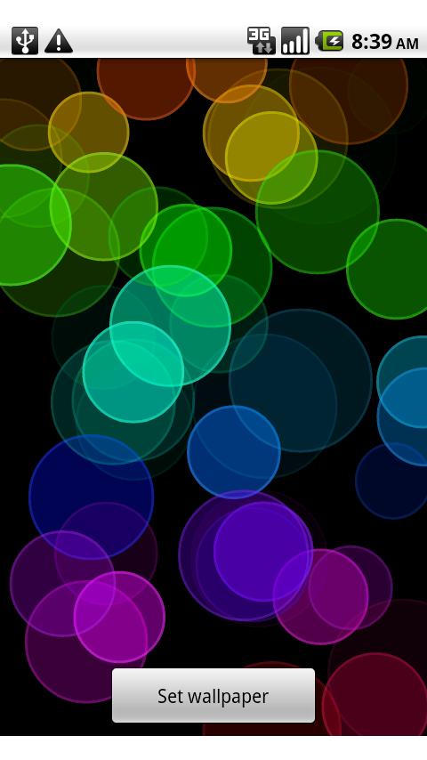 Bokeh Rainbow live wallpaper Android Personalization