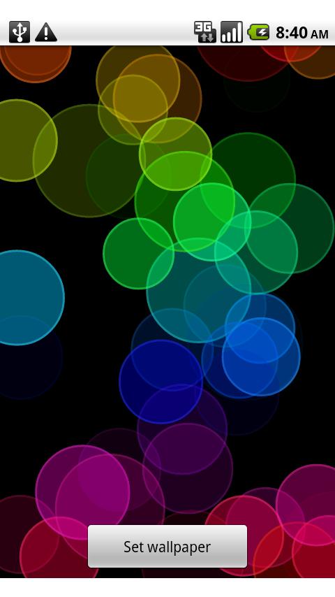 Bokeh Rainbow live wallpaper Android Personalization