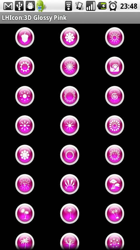 LiveHome 3D Glossy Pink Icons