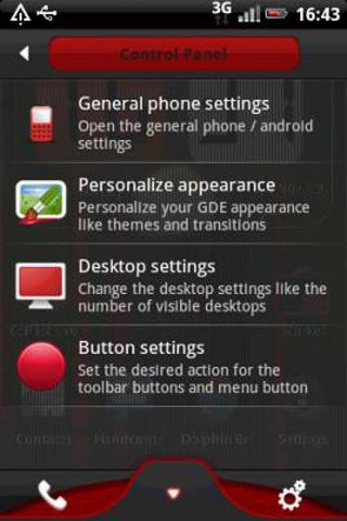 Carbon Red Theme for GDE Android Personalization