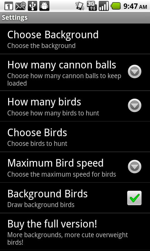 Birdie Cannon Lite Android Personalization