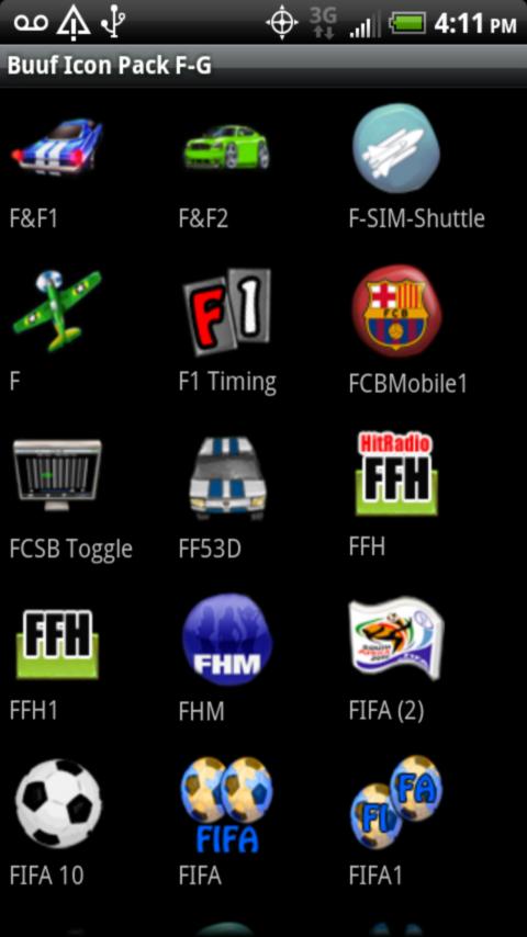 Buuf Icon Pack F-G Android Personalization