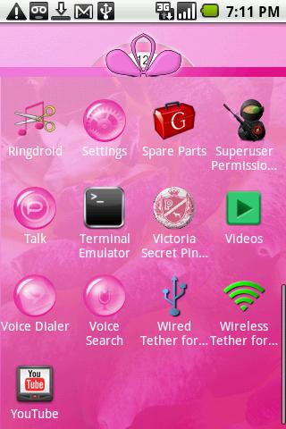 Pretty Pink Theme Android Personalization