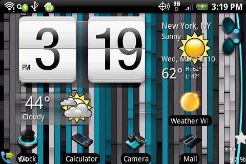 Shiny weather skin Android Personalization