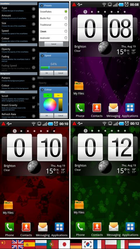 Snowflakes Live Wallpaper Android Personalization