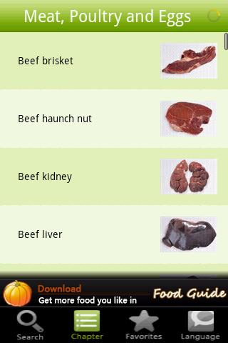 Meat, Poultry and Eggs Android Health & Fitness