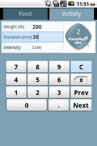 PointsPlus Calculator Android Health & Fitness