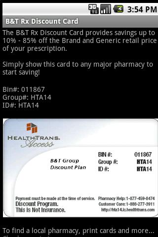 Discount Prescription Rx Card Android Health & Fitness