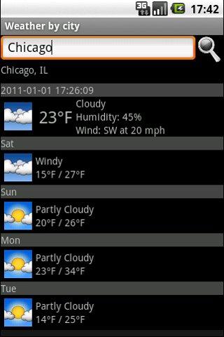 Weather by city Android Weather