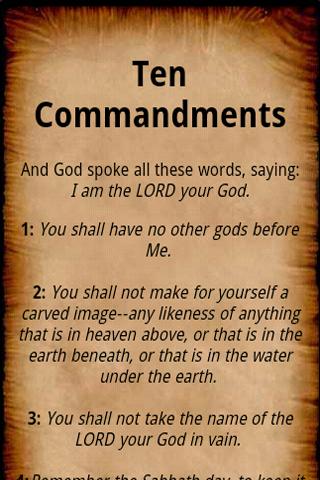 Ten Commandments Android Lifestyle