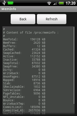 MemInfo Android Tools