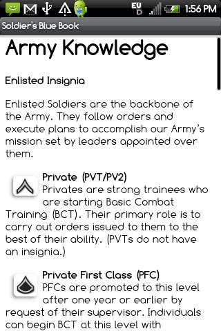 The Army Soldier’s Blue Book Android Books & Reference