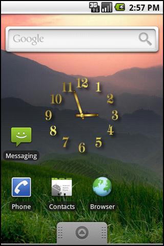 Gold Clock Widget Android Demo