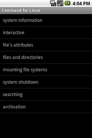 Commands for linux Android Reference