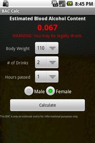 Blood Alcohol Content Calc Android Lifestyle