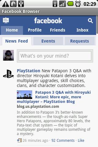 Facebook Browser Android Social