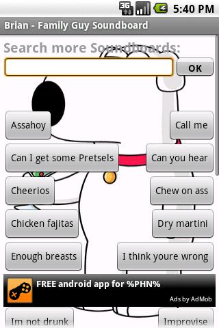 Brian – Family Guy Soundboard Android Entertainment