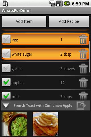 whatsfordinnr Android Shopping