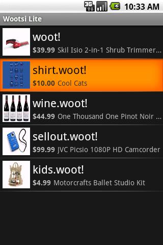 Wootsi Lite Android Shopping