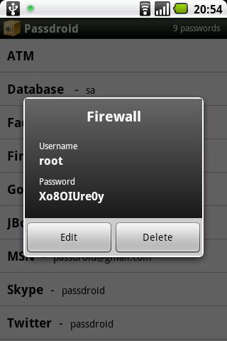 Passdroid Android Productivity