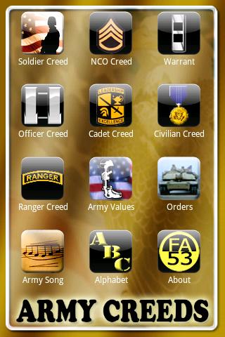 Army Creeds Android Reference