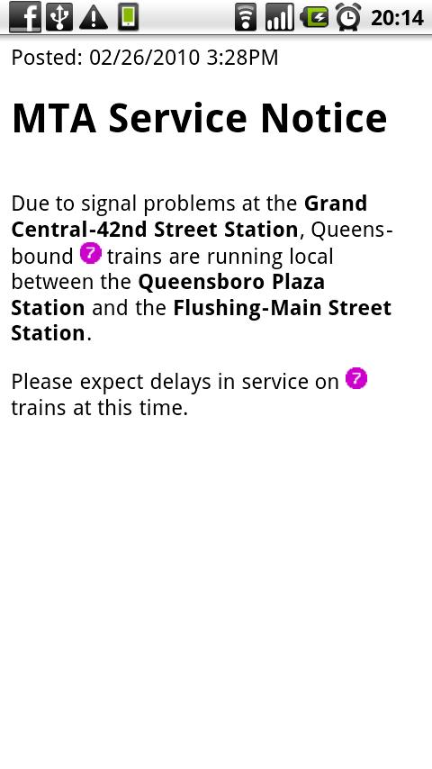 NYC Subway & Transit Status Android Travel