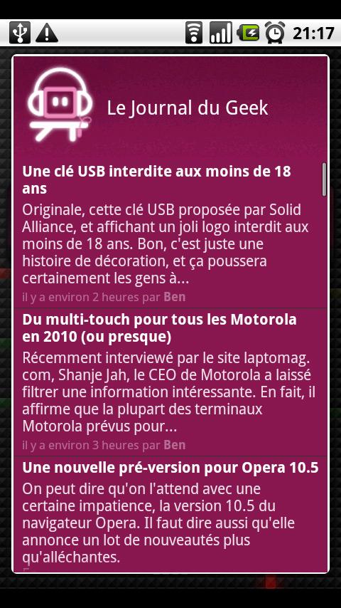Journal du Geek Android News & Weather