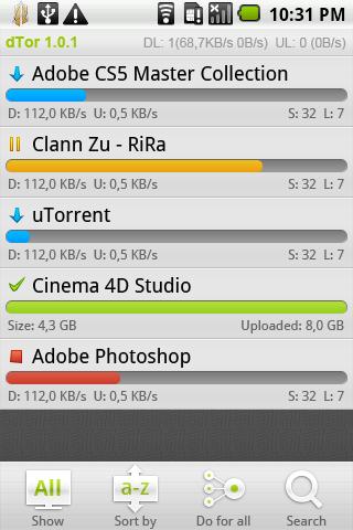 dTor Torrent Client Android Communication