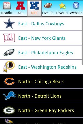 NFL Football News Center Android Sports