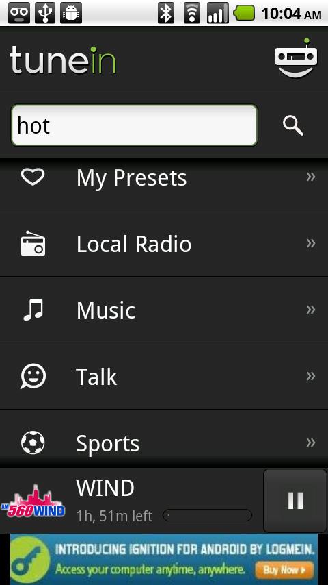 TuneIn Radio Android Multimedia