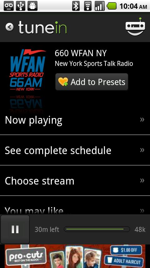 TuneIn Radio Android Multimedia