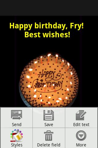 Birthday postcards Android Entertainment