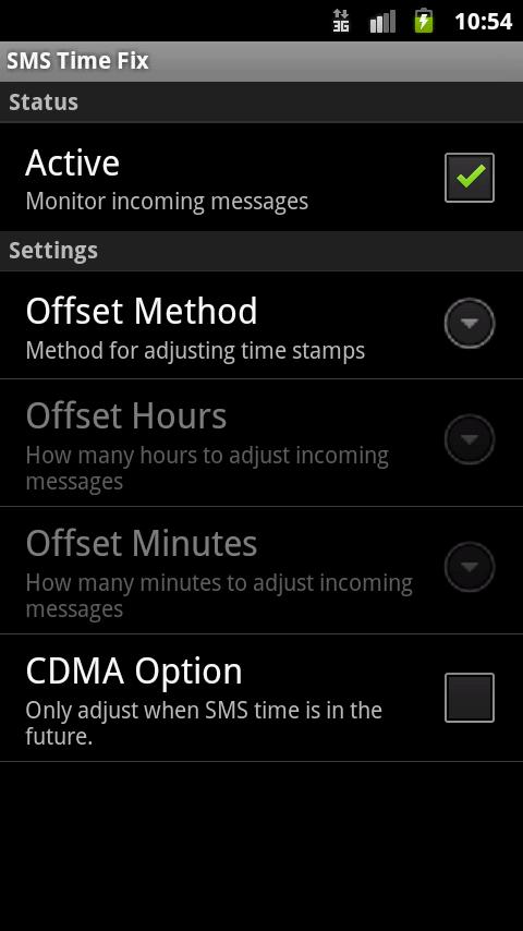 SMS Time Fix
