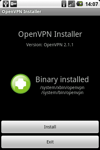 OpenVPN Installer Android Communication