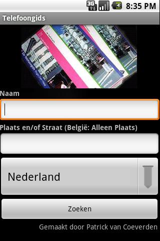 Telefoongids: Phonebook NL/BE Android Communication