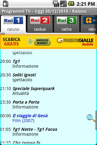 Programmi TV Android News & Magazines