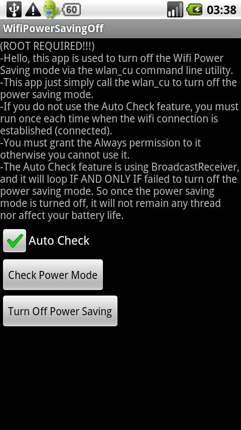 DROID/MS WifiPowerSavingOff Android Tools