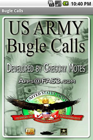 US Army Bugle Calls Android Reference
