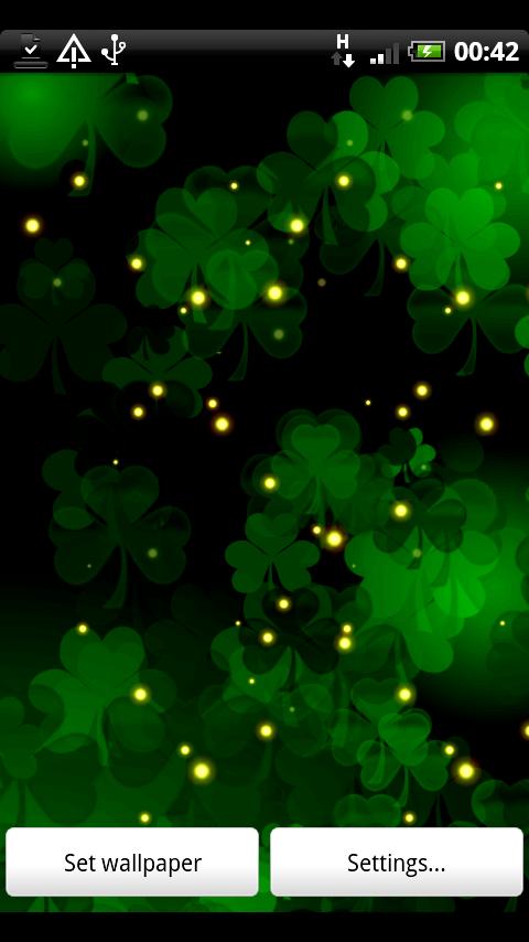 Shamrock Live Wallpaper Android Personalization