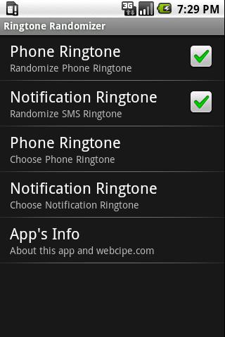 Ringtones Randomizer Android Multimedia
