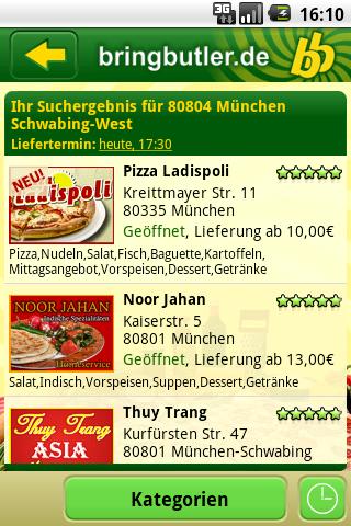 Bringbutler – Pizza, Pasta, .. Android Lifestyle