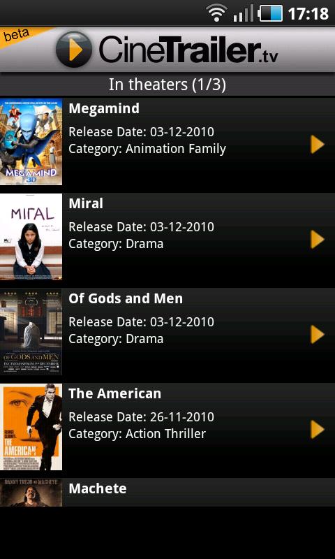 CineTrailer Android Entertainment