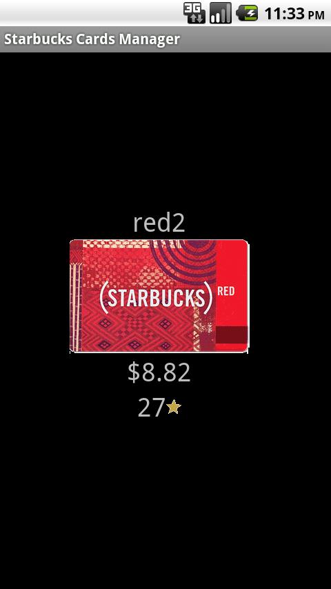 Starbucks Cards Manager