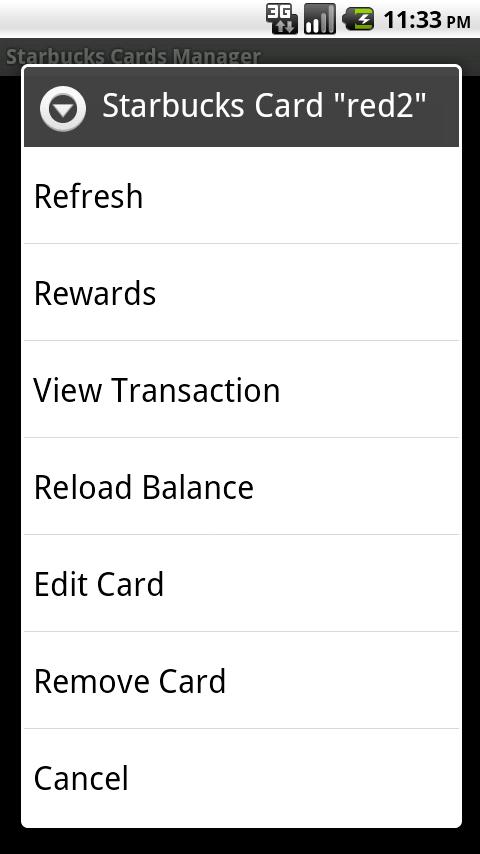 Starbucks Cards Manager Android Lifestyle