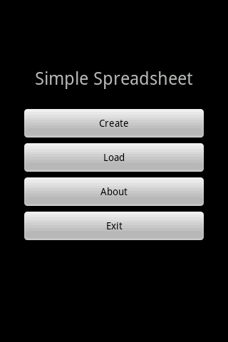 Simple Spreadsheet