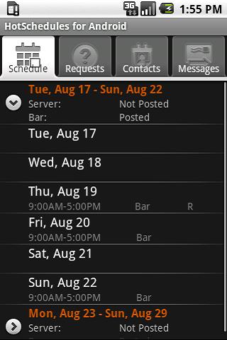 HotSchedules Android Productivity